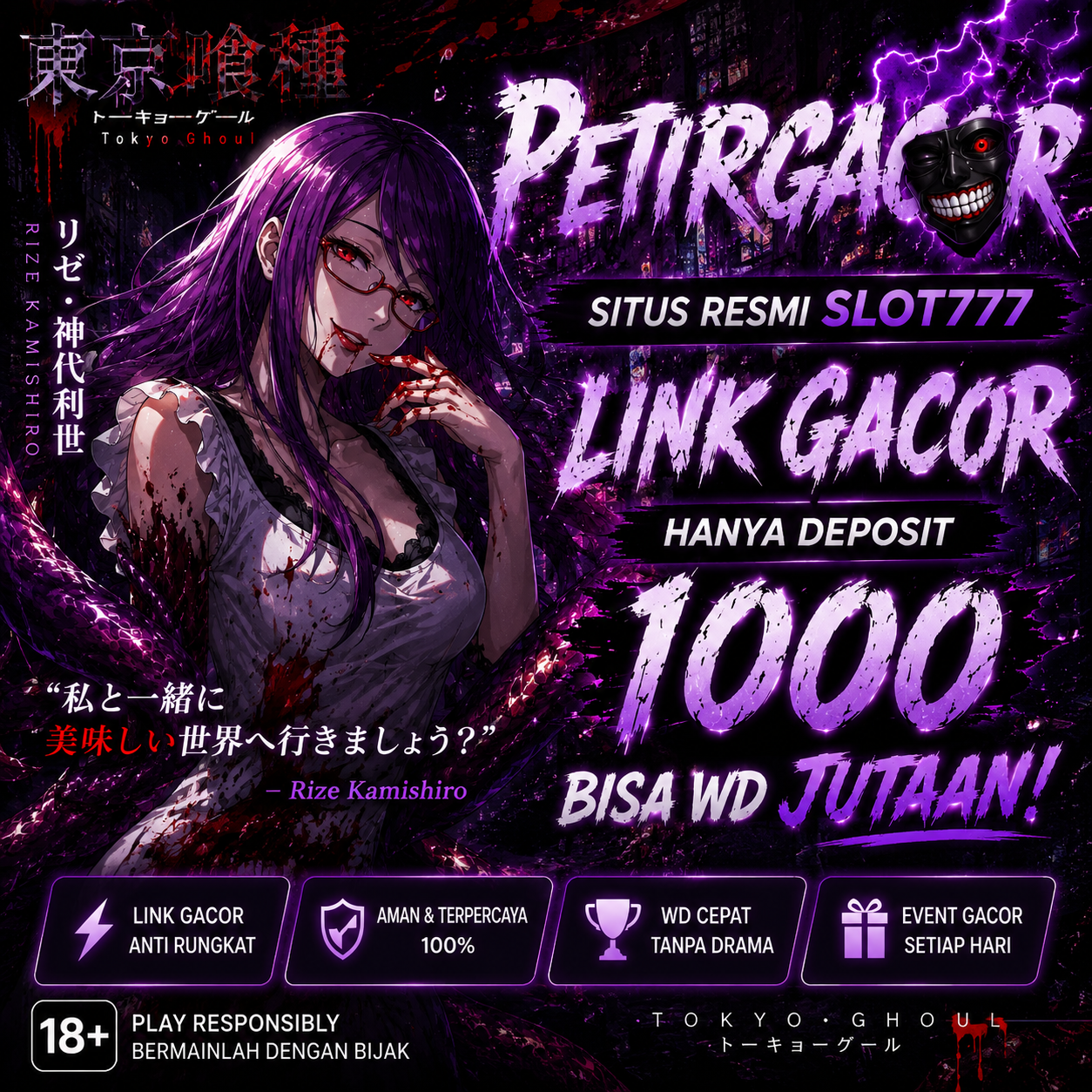 PETIRGACOR: Situs Resmi Slot777 Link Gacor Hanya Deposit 1000 Bisa WD Jutaan!